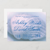 White Seashell Wedding Einladung Postcard Postkarte (Vorne/Hinten)