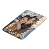 White Seashells Frame Custom Foto Magnet (Linke Seite)
