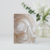 White Seashells Starfish Tropical Beach Muscheln Postkarte (Stehend Vorderseite)