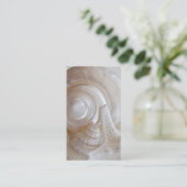 White Seashells Starfish Tropical Beach Muscheln Visitenkarte (Stehend Vorderseite)