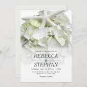 White Seaside Garden Lässige Elegante Hochzeit Einladung (Vorne/Hinten)