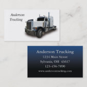 White Semi Business Card. Visitenkarte (Vorne/Hinten)