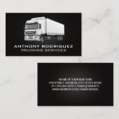 White Semi Truck | Lastkraftwagen Visitenkarte (Vorne/Hinten)