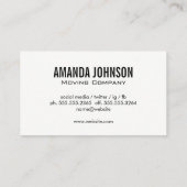 White Semi Truck | Umlaufboxen Visitenkarte (Rückseite)