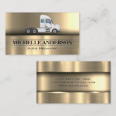 White Semi Truck Visitenkarte (Vorne/Hinten)