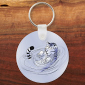 White Serenity Tiger Schlüsselanhänger (Vorderseite)