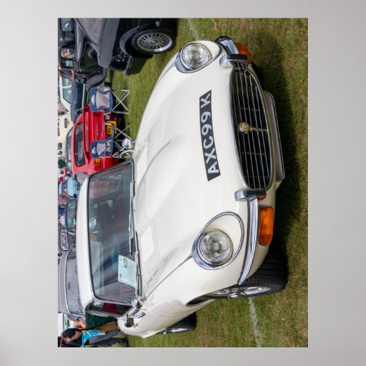 White Series 3 Jaguar E Typ 2+2 Poster (Vorne)