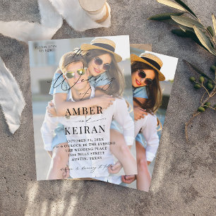 White Shades Foto Wedding Einladung