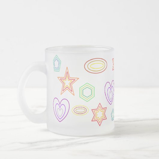 White shapes mug mattglastasse (Links)
