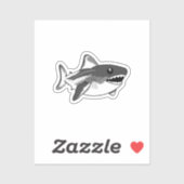 White Shark Sticker (Blatt)