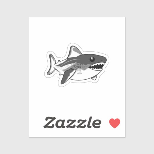 White Shark Sticker (Blatt)