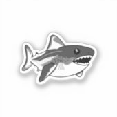 White Shark Sticker (Vorderseite)