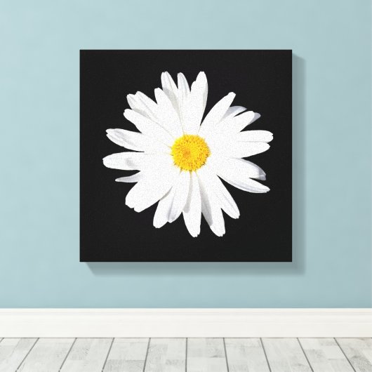 White Shasta Daisy Canvas Wanddekor Leinwanddruck (Insitu (Holzboden))