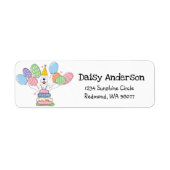 White Sheepadoodle Geburtstagsparty Rücksendeadres (Vorne)