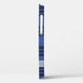 White Sheer Bow auf Blue Kariert Case-Mate iPhone Hülle (Rückseite / Links)