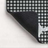 White Sheer Bow auf Gingham Mouse Pad Mousepad (Ecke)