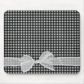 White Sheer Bow auf Gingham Mouse Pad Mousepad (Vorne)