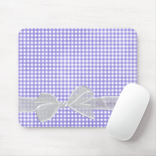 White Sheer Bow auf Gingham Mouse Pad Mousepad (Mit Mouse)