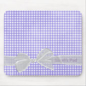 White Sheer Bow auf Gingham Mouse Pad Mousepad (Vorne)