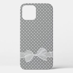 White Sheer Bow auf Polka Docks Case-Mate iPhone Hülle