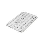 White Sheet Music Badematte (Schrägansicht)