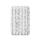 White Sheet Music Badematte (Vorderseite Vertikal)