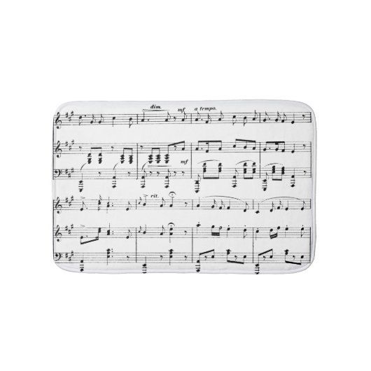 White Sheet Music Badematte (Vorderseite)