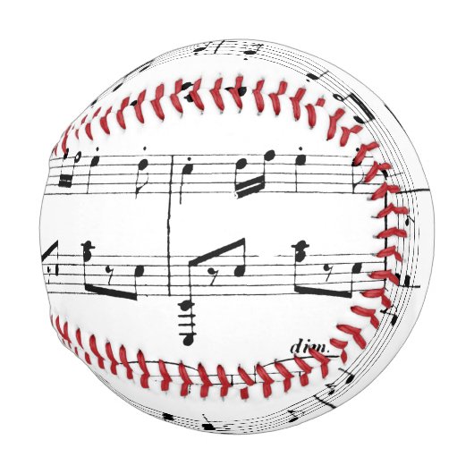 White Sheet Music Baseball (Vorne Rechts)