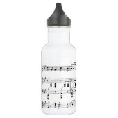 White Sheet Music Edelstahlflasche (Links)