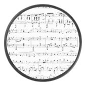 White Sheet Music Eishockey Puck (Vorderseite)