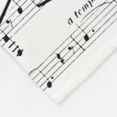 White Sheet Music Fleecedecke (Ecke)