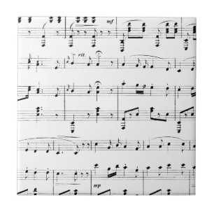 White Sheet Music Fliese