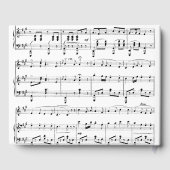 White Sheet Music Guest Book Gästebuch (Rückseite)