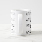 White Sheet Music Jumbo-Tasse (Rückseite)