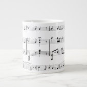White Sheet Music Jumbo-Tasse (Vorderseite)