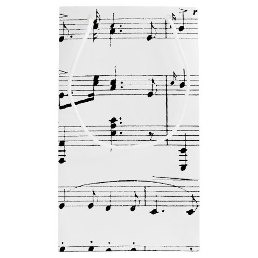White Sheet Music Kleine Geschenktüte (Rückseite)
