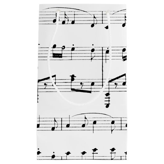 White Sheet Music Kleine Geschenktüte (Vorderseite)