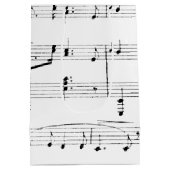 White Sheet Music Mittlere Geschenktüte (Rückseite)