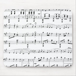White Sheet Music Mousepad