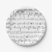 White Sheet Music Pappteller (Vorderseite)
