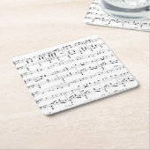 White Sheet Music Rechteckiger Pappuntersetzer (angewinkelt)