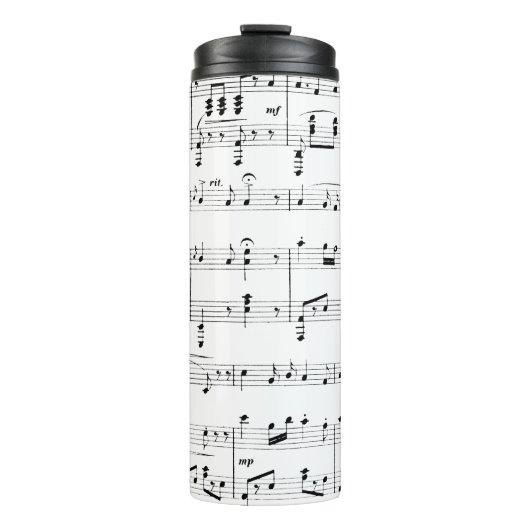 White Sheet Music Thermosbecher (Vorderseite)