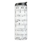 White Sheet Music Thermosbecher (Nach links gedreht)