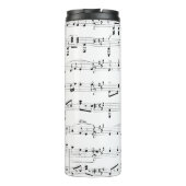 White Sheet Music Thermosbecher (Rückseite)