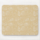White Shells on Sandy Beige Mousepad (Vorne)