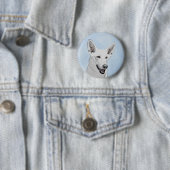 White Shepherainting - Niedliche Original Hunde Ku Button (Beispiel)