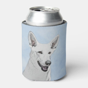 White Shepherainting - Niedliche Original Hunde Ku Dosenkühler