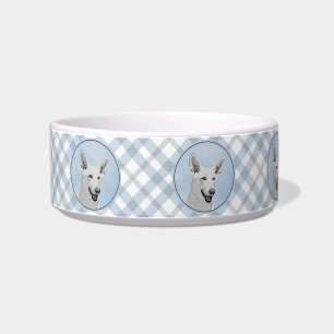 White Shepherainting - Niedliche Original Hunde Ku Napf