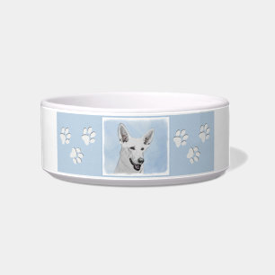 White Shepherainting - Niedliche Original Hunde Ku Napf