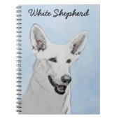 White Shepherainting - Niedliche Original Hunde Ku Notizblock (Vorderseite)